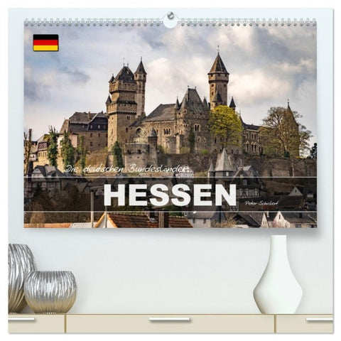 Die deutschen Bundesländer - Hessen (hochwertiger Premium Wandkalender 2027 DIN A2 quer), Kunstdruck in Hochglanz