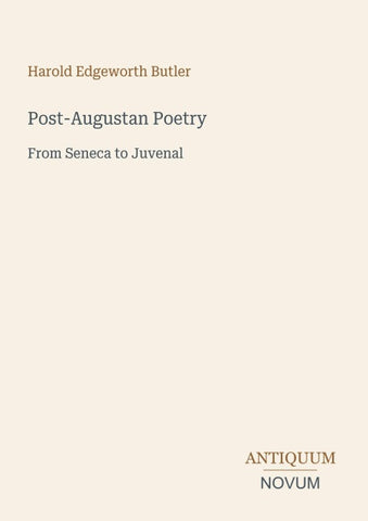 Post-Augustan Poetry