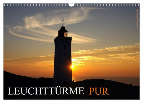 Leuchttürme PUR (Wandkalender 2026 DIN A3 quer), CALVENDO Monatskalender