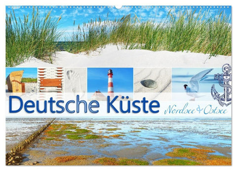 Deutsche Küste - Nordsee und Ostsee (Wandkalender 2027 DIN A2 quer), CALVENDO Monatskalender