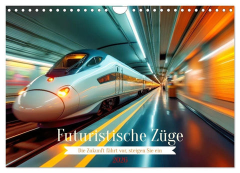 Futuristische Züge (Wandkalender 2026 DIN A4 quer), CALVENDO Monatskalender