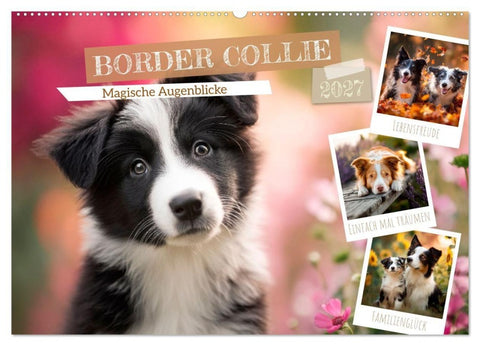 Border Collie - Magische Augenblicke (Wandkalender 2027 DIN A2 quer), CALVENDO Monatskalender