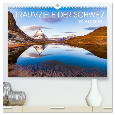 TRAUMZIELE DER SCHWEIZ Impressionen (hochwertiger Premium Wandkalender 2027 DIN A2 quer), Kunstdruck in Hochglanz