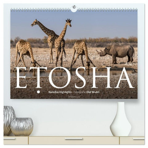 ETOSHA - Namibia Highlights (hochwertiger Premium Wandkalender 2027 DIN A2 quer), Kunstdruck in Hochglanz