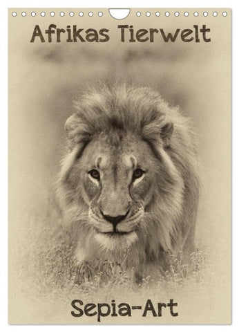 Afrikas Tierwelt - Sepia-Art (Wandkalender 2026 DIN A4 hoch), CALVENDO Monatskalender
