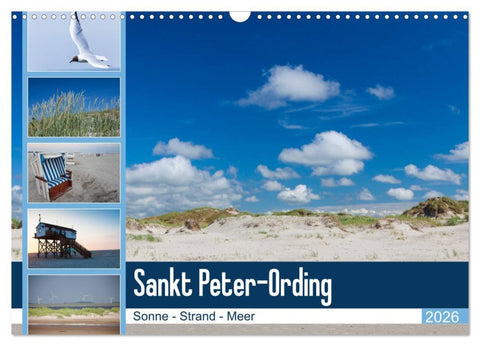 Sankt Peter-Ording. Sonne - Strand - Meer (Wandkalender 2026 DIN A3 quer), CALVENDO Monatskalender