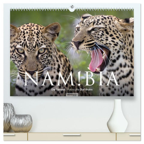 Namibia - Die Tierwelt (hochwertiger Premium Wandkalender 2026 DIN A2 quer), Kunstdruck in Hochglanz