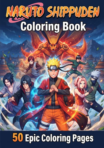 Anime Ninja Coloring Book