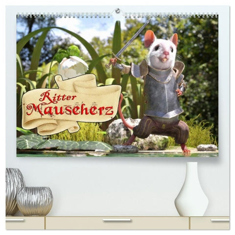 Ritter Mauseherz (hochwertiger Premium Wandkalender 2027 DIN A2 quer), Kunstdruck in Hochglanz