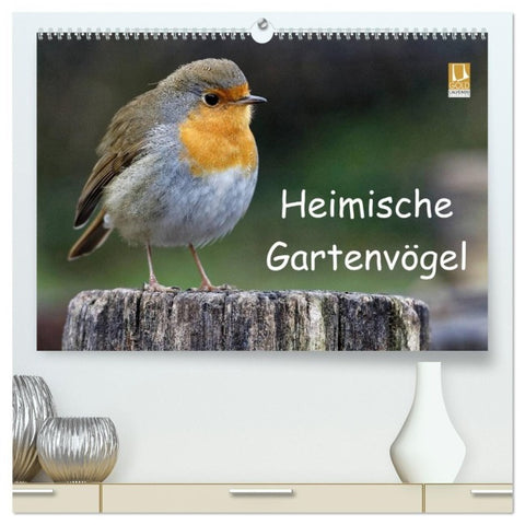 Heimische Gartenvögel (hochwertiger Premium Wandkalender 2027 DIN A2 quer), Kunstdruck in Hochglanz