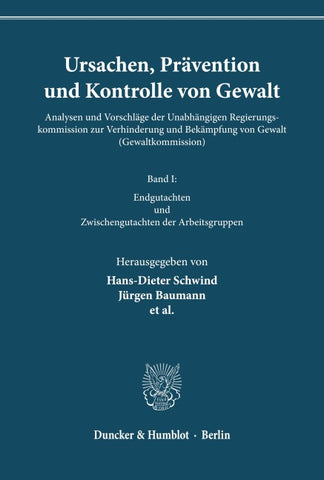 Ursachen, Prävention und Kontrolle von Gewalt.