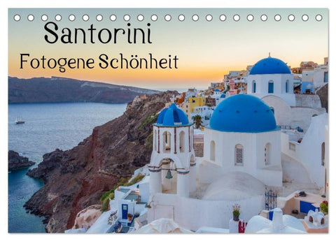 Santorini - Fotogene Schönheit (Tischkalender 2027 DIN A5 quer), CALVENDO Monatskalender