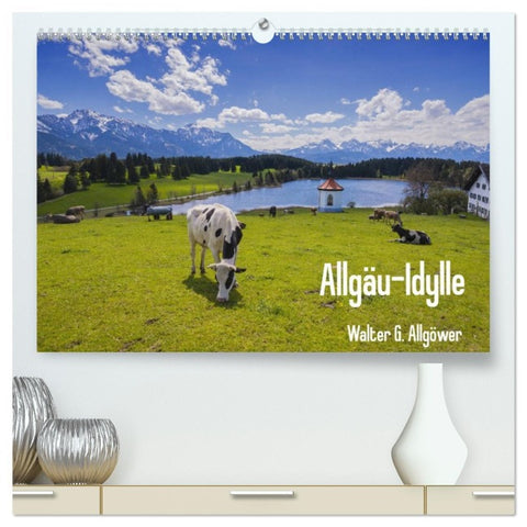Allgäu-Idylle (hochwertiger Premium Wandkalender 2026 DIN A2 quer), Kunstdruck in Hochglanz
