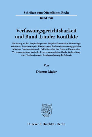 Verfassungsgerichtsbarkeit und Bund-Länder Konflikte.