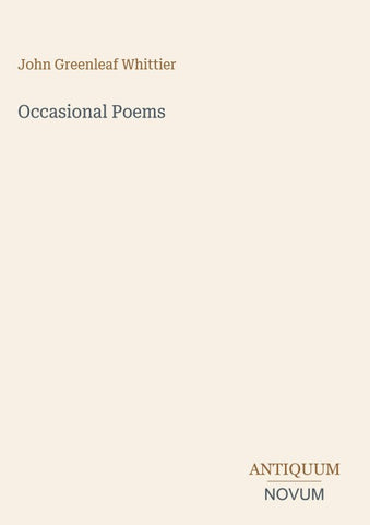 Occasional Poems