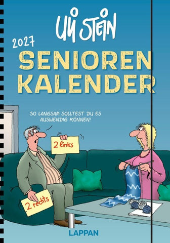 Uli Stein Senioren-Kalender 2027 mit Spiralbindung und Gummiband