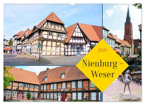 Nienburg - Weser (Wandkalender 2026 DIN A2 quer), CALVENDO Monatskalender