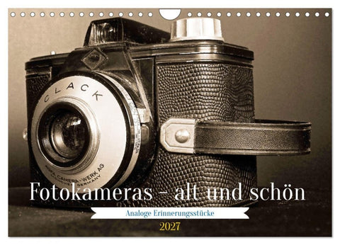 Fotokameras - alt und schön (Wandkalender 2027 DIN A4 quer), CALVENDO Monatskalender