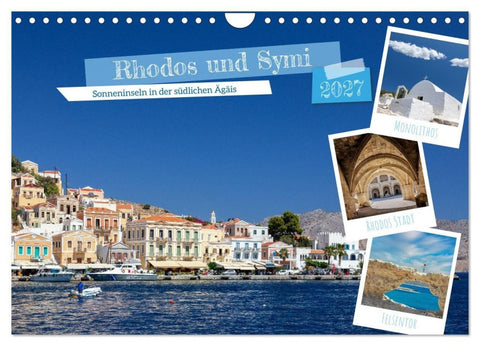 Rhodos und Symi (Wandkalender 2027 DIN A4 quer), CALVENDO Monatskalender