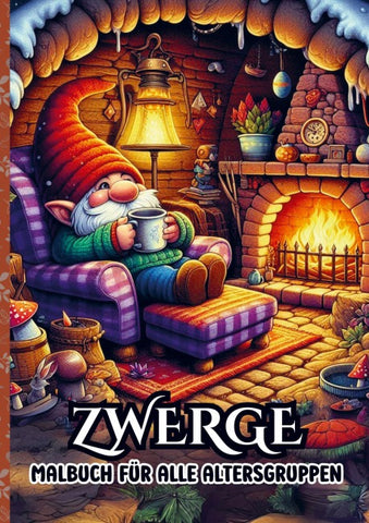 Malbuch für alle Altergruppen - Zwerge