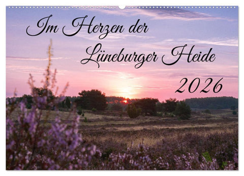 Im Herzen der Lüneburger Heide (Wandkalender 2026 DIN A2 quer), CALVENDO Monatskalender