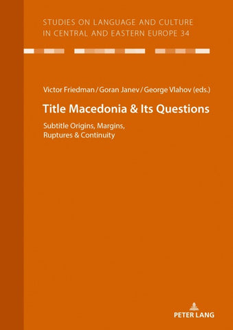Macedonia & Its Questions