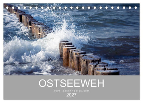 Ostseeweh (Tischkalender 2027 DIN A5 quer), CALVENDO Monatskalender