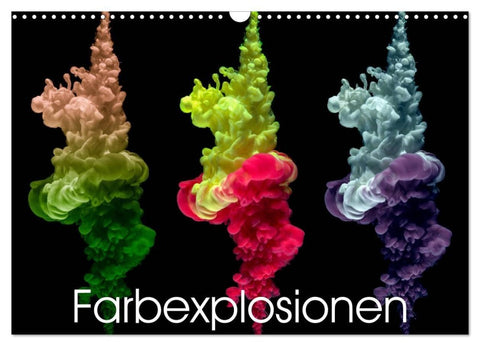 Farbexplosionen (Wandkalender 2027 DIN A3 quer), CALVENDO Monatskalender