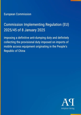 Commission Implementing Regulation (EU) 2025/45 of 8 January 2025