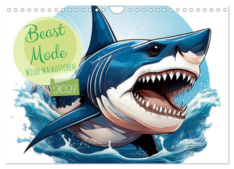 Beast Mode - Wilde Maskottchen (Wandkalender 2027 DIN A4 quer), CALVENDO Monatskalender