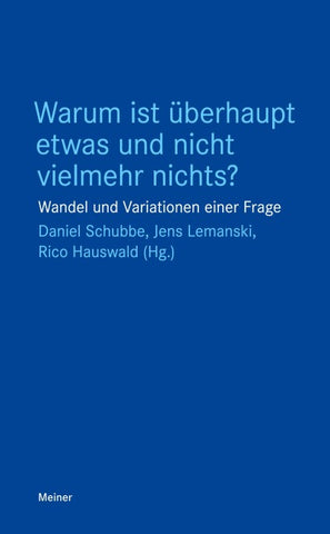 Warum ist überhaupt etwas und nicht vielmehr nichts?