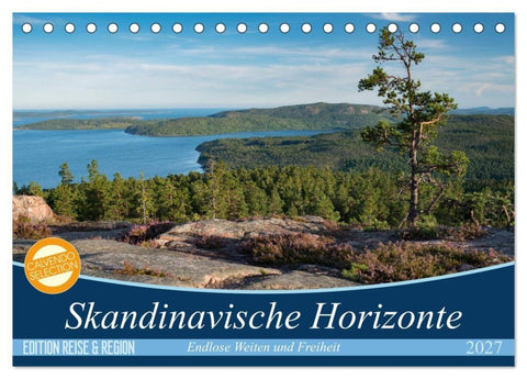 Skandinavische Horizonte (Tischkalender 2027 DIN A5 quer), CALVENDO Monatskalender