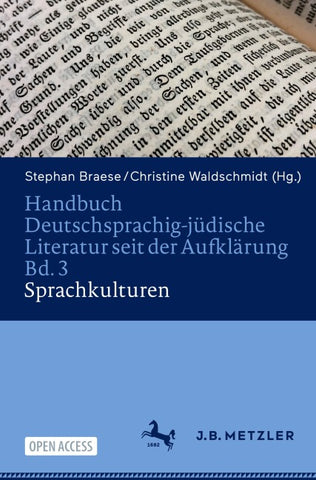 Handbuch Deutschsprachig-jüdische Literatur seit der Aufklärung Bd. 3: Sprachkulturen