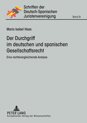 Der Durchgriff im deutschen und spanischen Gesellschaftsrecht