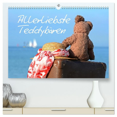 Allerliebste Teddybären (hochwertiger Premium Wandkalender 2027 DIN A2 quer), Kunstdruck in Hochglanz