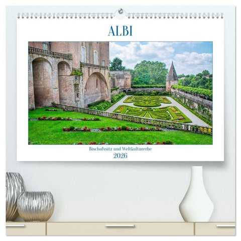Albi - Bischofssitz und Weltkulturerbe (hochwertiger Premium Wandkalender 2026 DIN A2 quer), Kunstdruck in Hochglanz