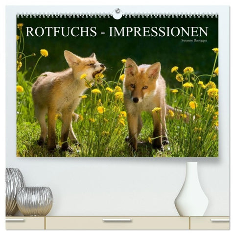 Rotfuchs - Impressionen (hochwertiger Premium Wandkalender 2027 DIN A2 quer), Kunstdruck in Hochglanz