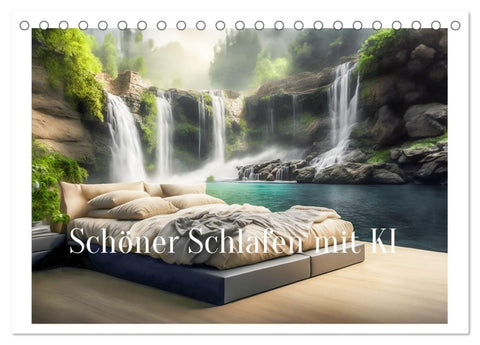 Schöner Schlafen mit KI (Tischkalender 2027 DIN A5 quer), CALVENDO Monatskalender