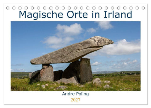 Magische Orte in Irland (Tischkalender 2027 DIN A5 quer), CALVENDO Monatskalender