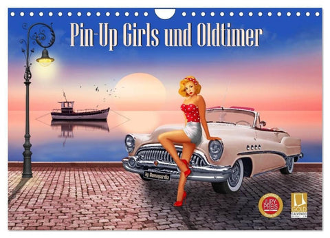 Pin-Up Girls und Oldtimer by Mausopardia (Wandkalender 2027 DIN A4 quer), CALVENDO Monatskalender