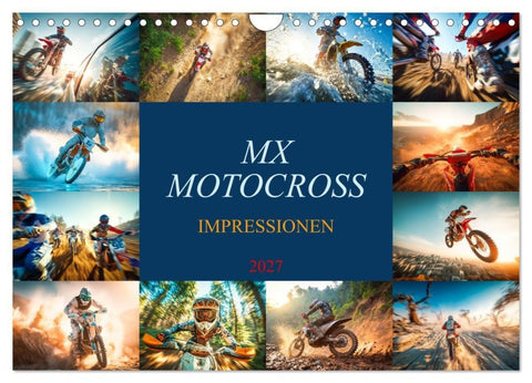 MX - Motocross - Impressionen (Wandkalender 2027 DIN A4 quer), CALVENDO Monatskalender