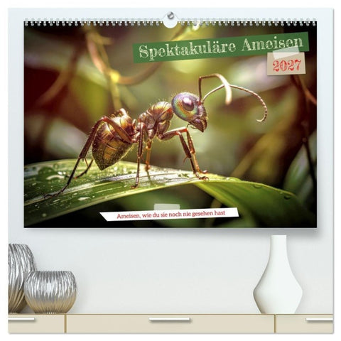 Spektakuläre Ameisen (hochwertiger Premium Wandkalender 2027 DIN A2 quer), Kunstdruck in Hochglanz