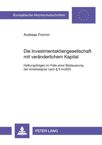 Die Investmentaktiengesellschaft mit veraenderlichem Kapital