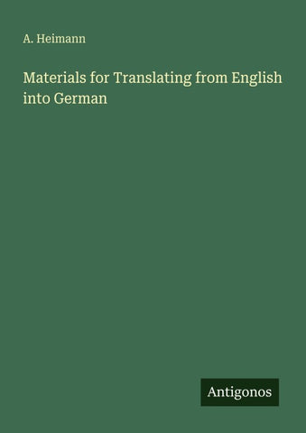 Materials for Translating from English into German