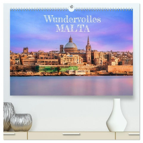 Wundervolles Malta (hochwertiger Premium Wandkalender 2027 DIN A2 quer), Kunstdruck in Hochglanz