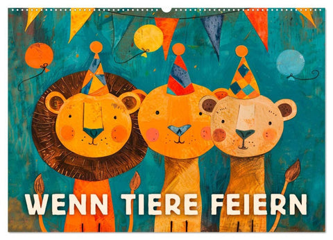 Wenn Tiere feiern (Wandkalender 2026 DIN A2 quer), CALVENDO Monatskalender