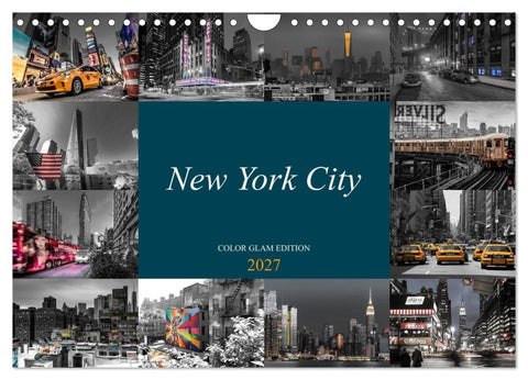 New York City - Color Glam Edition (Wandkalender 2027 DIN A4 quer), CALVENDO Monatskalender