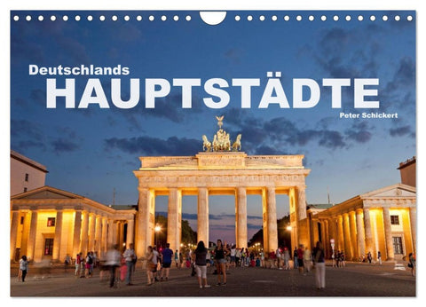 Deutschlands Hauptstädte (Wandkalender 2026 DIN A4 quer), CALVENDO Monatskalender