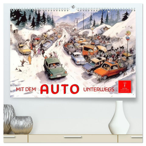 Mit dem Auto unterwegs (hochwertiger Premium Wandkalender 2027 DIN A2 quer), Kunstdruck in Hochglanz