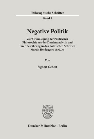 Negative Politik.